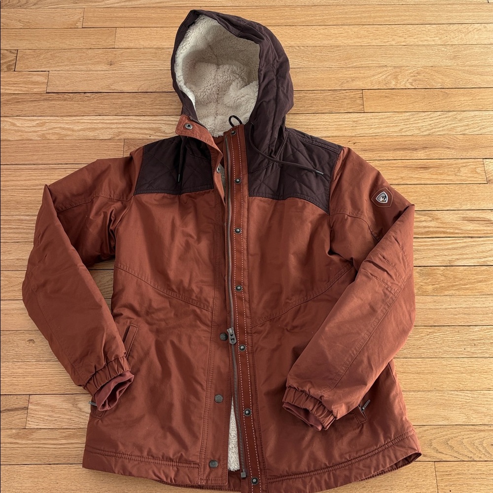 KÜHL Two-Tone Hooded Jacket with Sherpa Lining size S